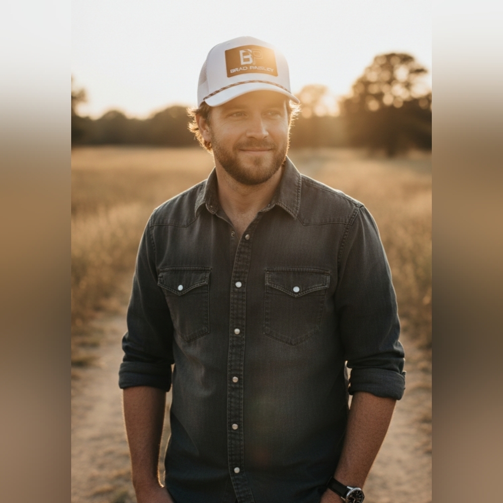 Brad Paisley White Trucker Hat